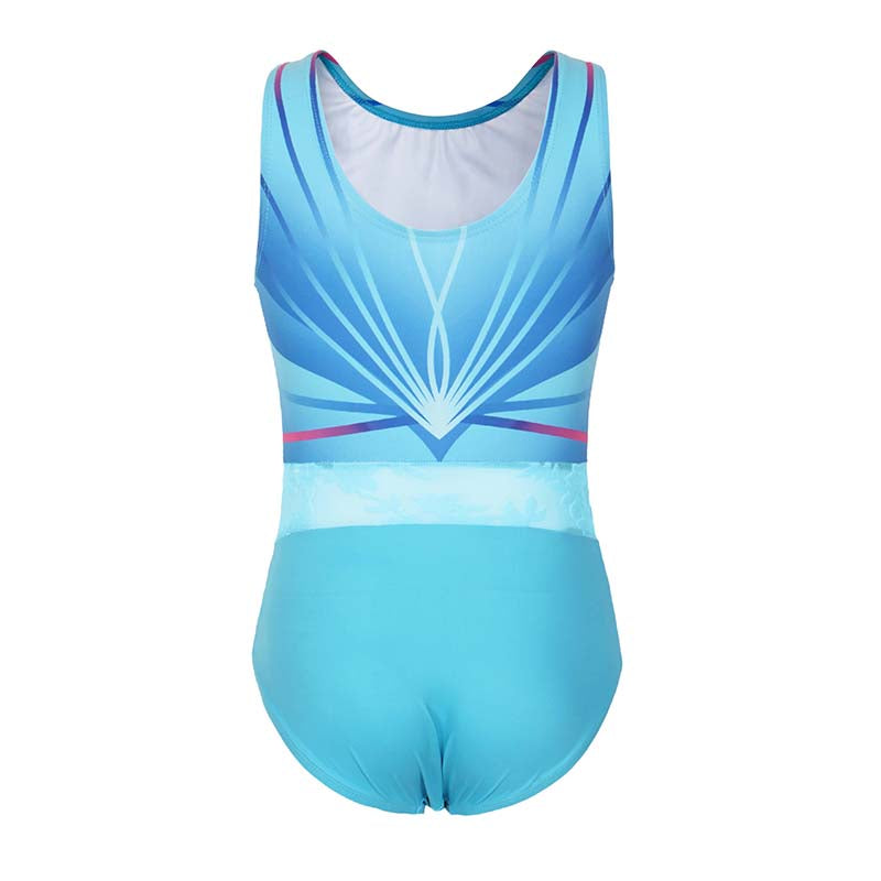 Turquoise Glitter Gymnastics Leotard for Girls, Adult, Child With Shorts