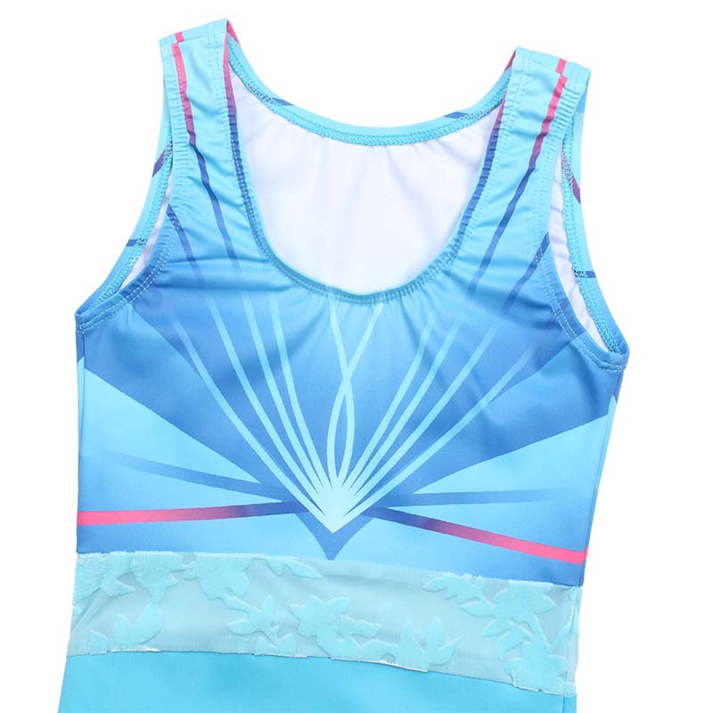 Turquoise Glitter Gymnastics Leotard for Girls, Adult, Child With Shorts