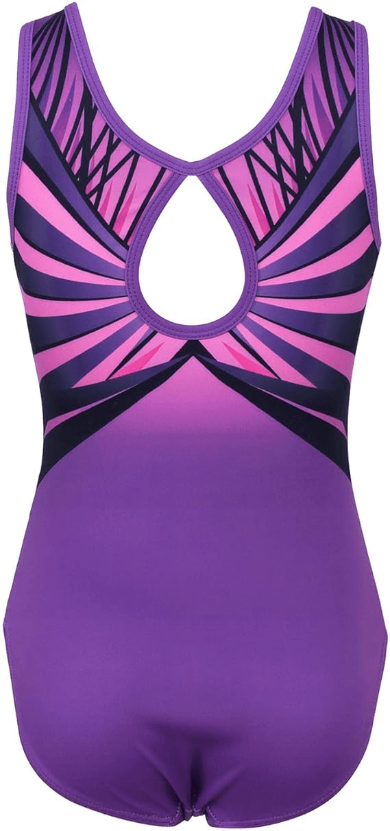 open back pattern of Black Pink Gymnastics Leotard