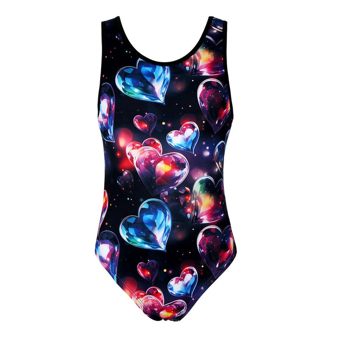 Heart Pattern Gymnastics Leotard