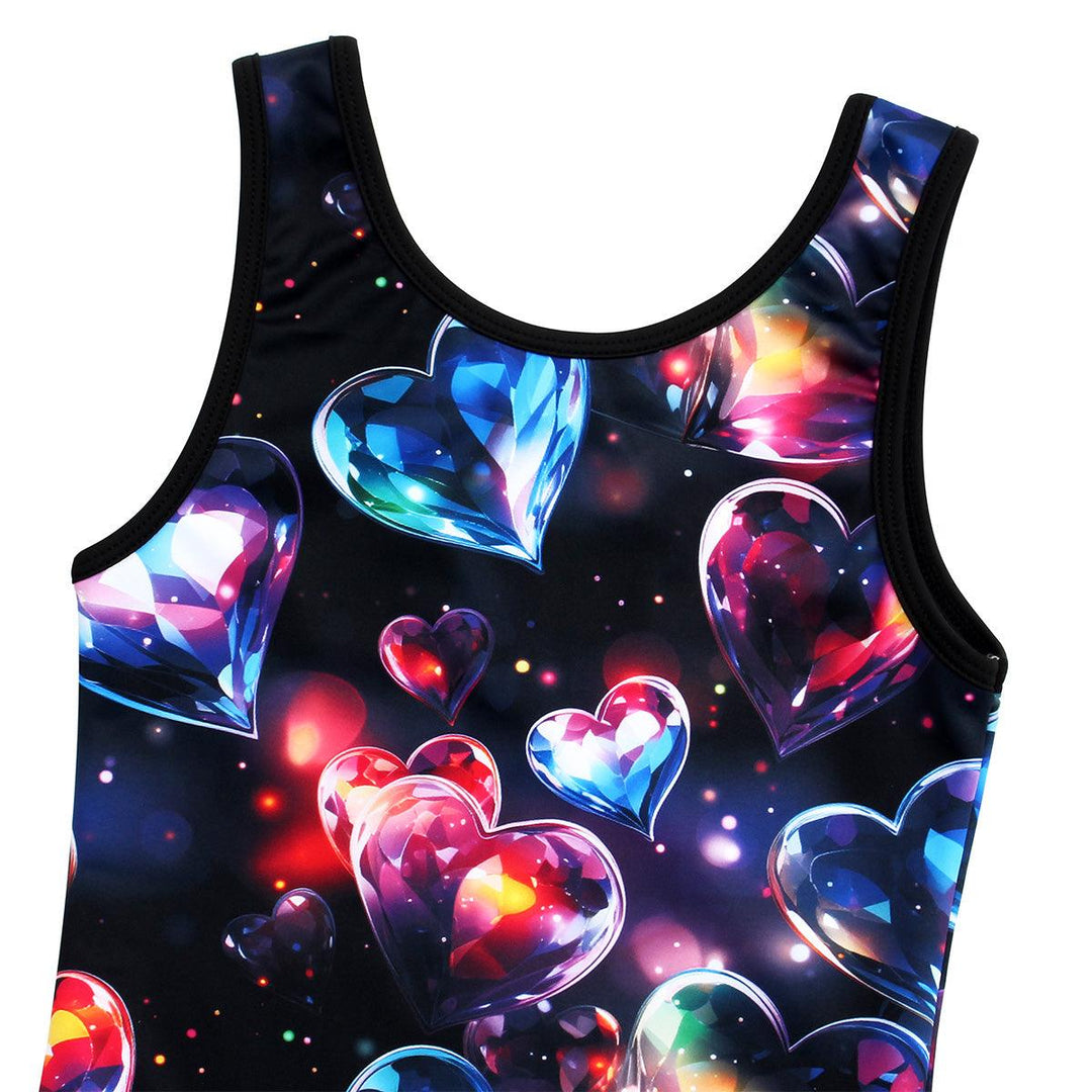 Heart Pattern Gymnastics Leotard