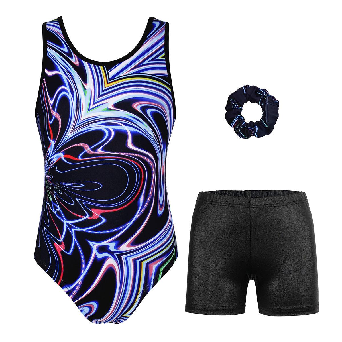 Gymnastics leotard fashion and shorts bundle