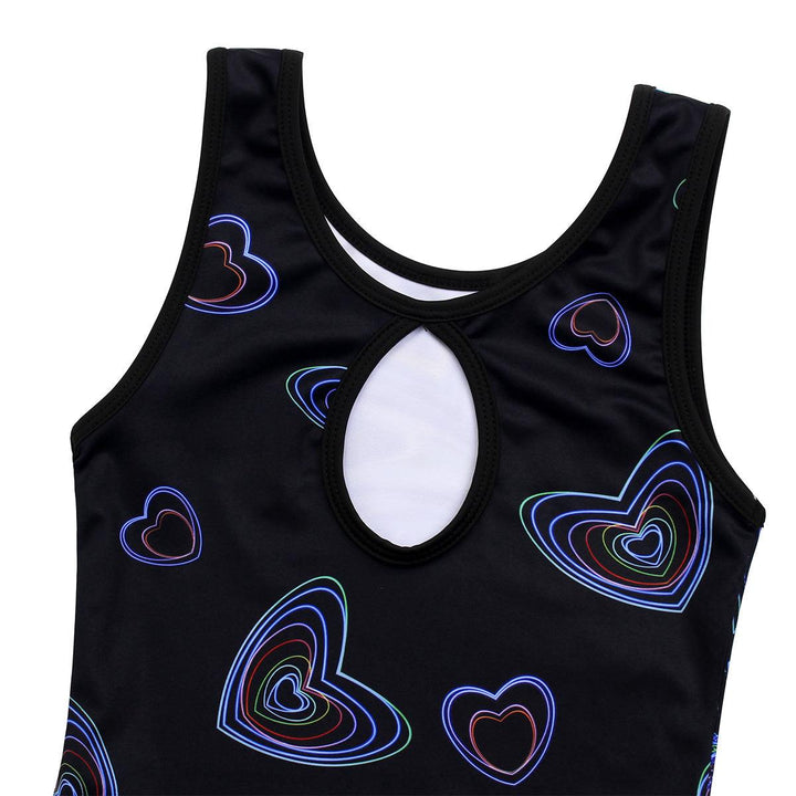 Open back design of Sparkly Line Gymnastics Leotard