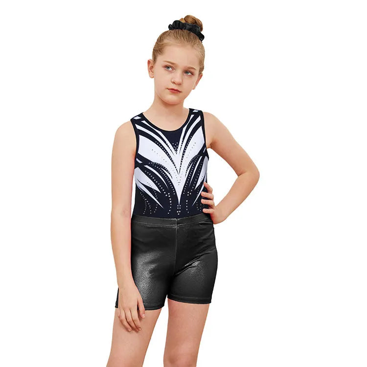 Classical Geometric Sparkle Leotard Set