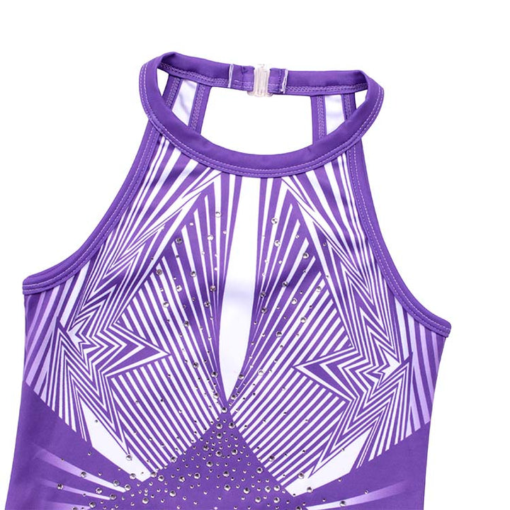 Purple-line Diamond Leotard