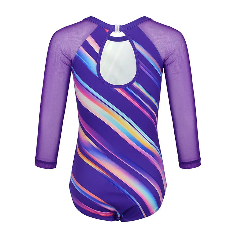 clasp back design of Purple Gradient Leotard