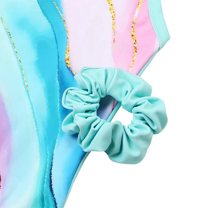 Matching Scrunchie with Pastel Color Leotard