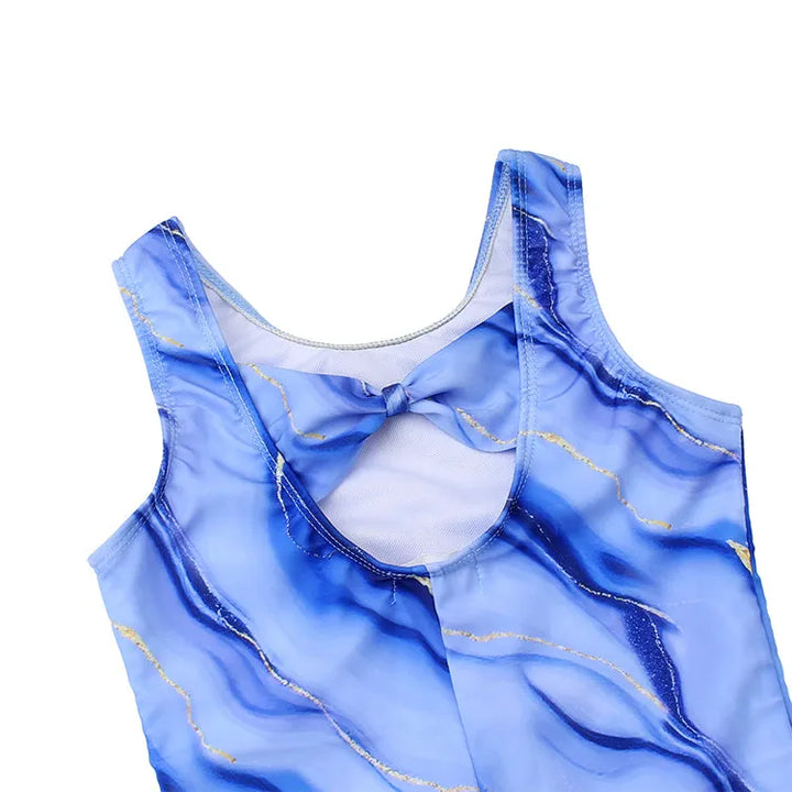 bow-knot pattern of Blue Marble Unitard