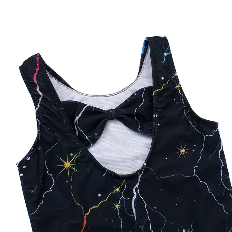 Lightning Night Printed Gymnastics Unitard