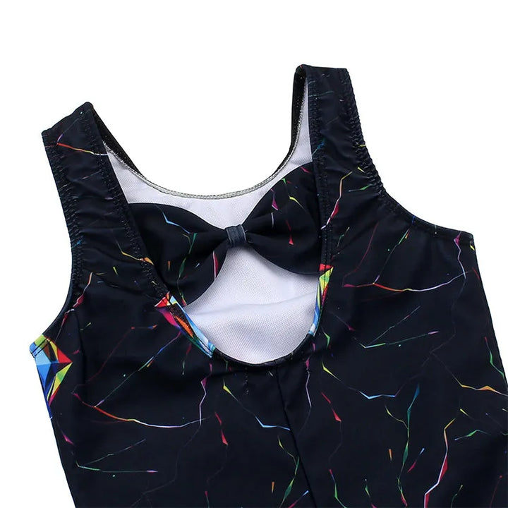 Lightning Glass Printed Gymnastics Unitard