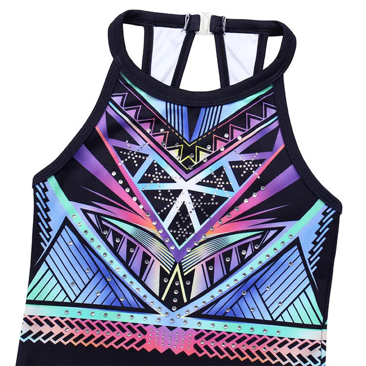 Colorful Tribal Geometric Leotard

