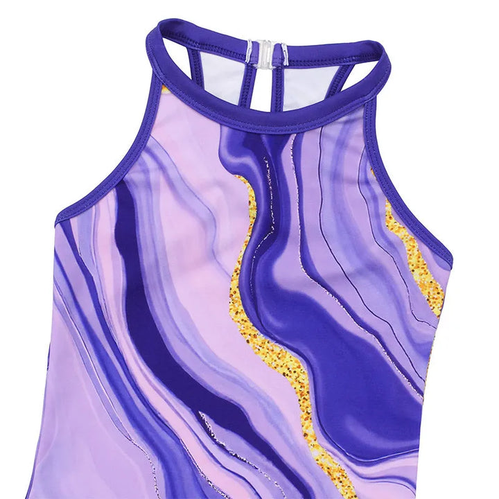 Lavender Marbled Flow Leotard

