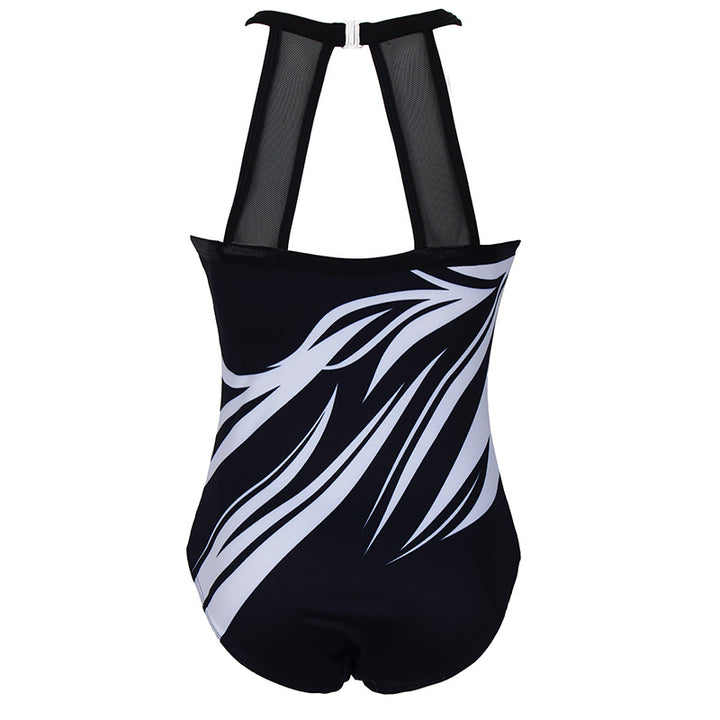 White-black Diamond Mesh Tank Open Back Gymnastics Leotard Set