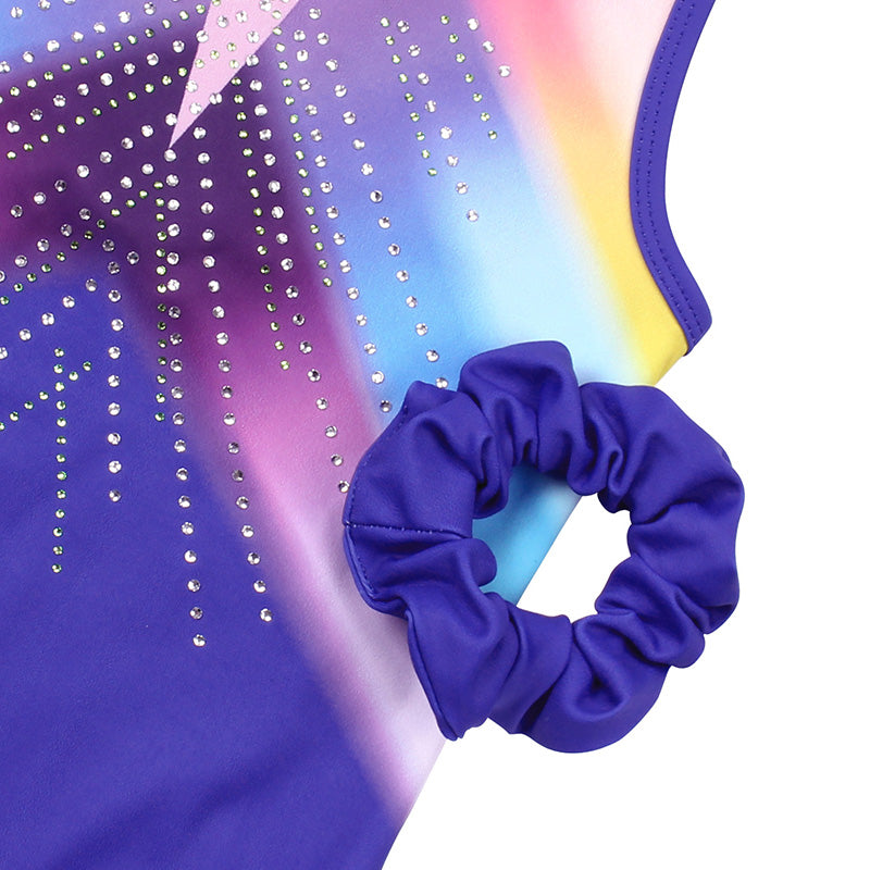 Colorful With Diamond Gymnastics Leotard with Shorts Set