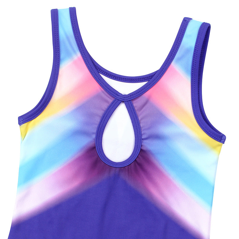 Colorful With Diamond Gymnastics Leotard with Shorts Set