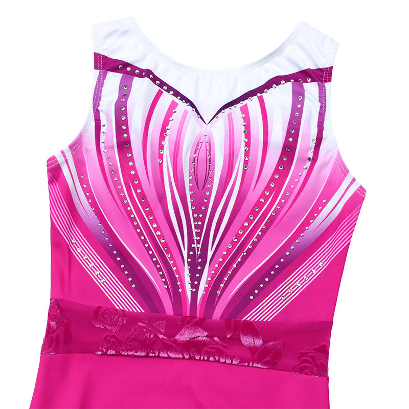 Romantic Heart Gymnastics Leotard for Girls, Adult, Child With Shorts