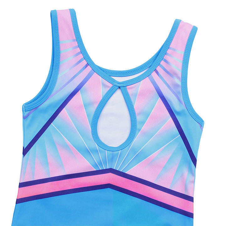 Aqua Diamond Gymnastics Leotard Set for Girls