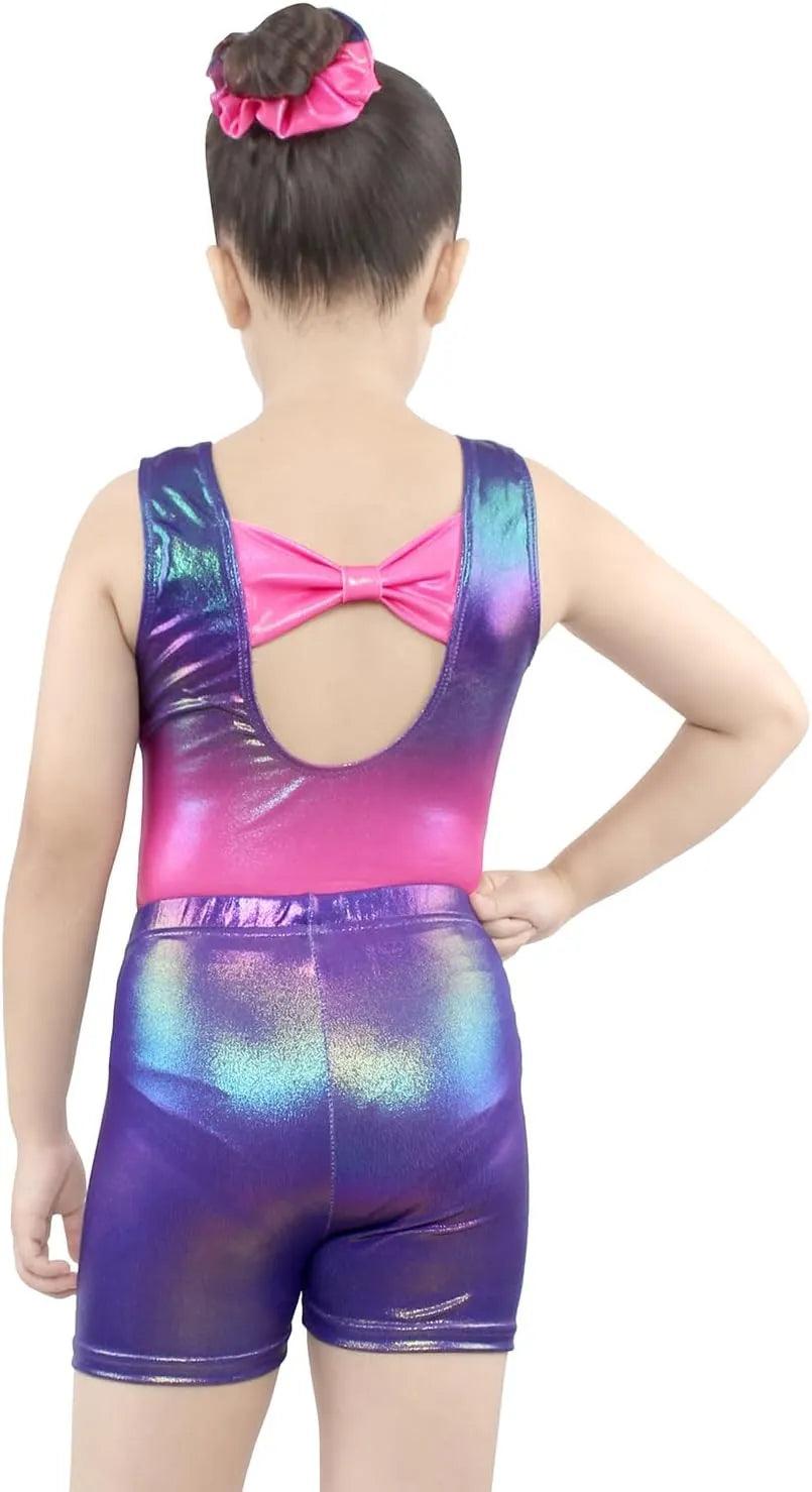 Back Bow Design of Pink Diamond Gymnastics Leotard