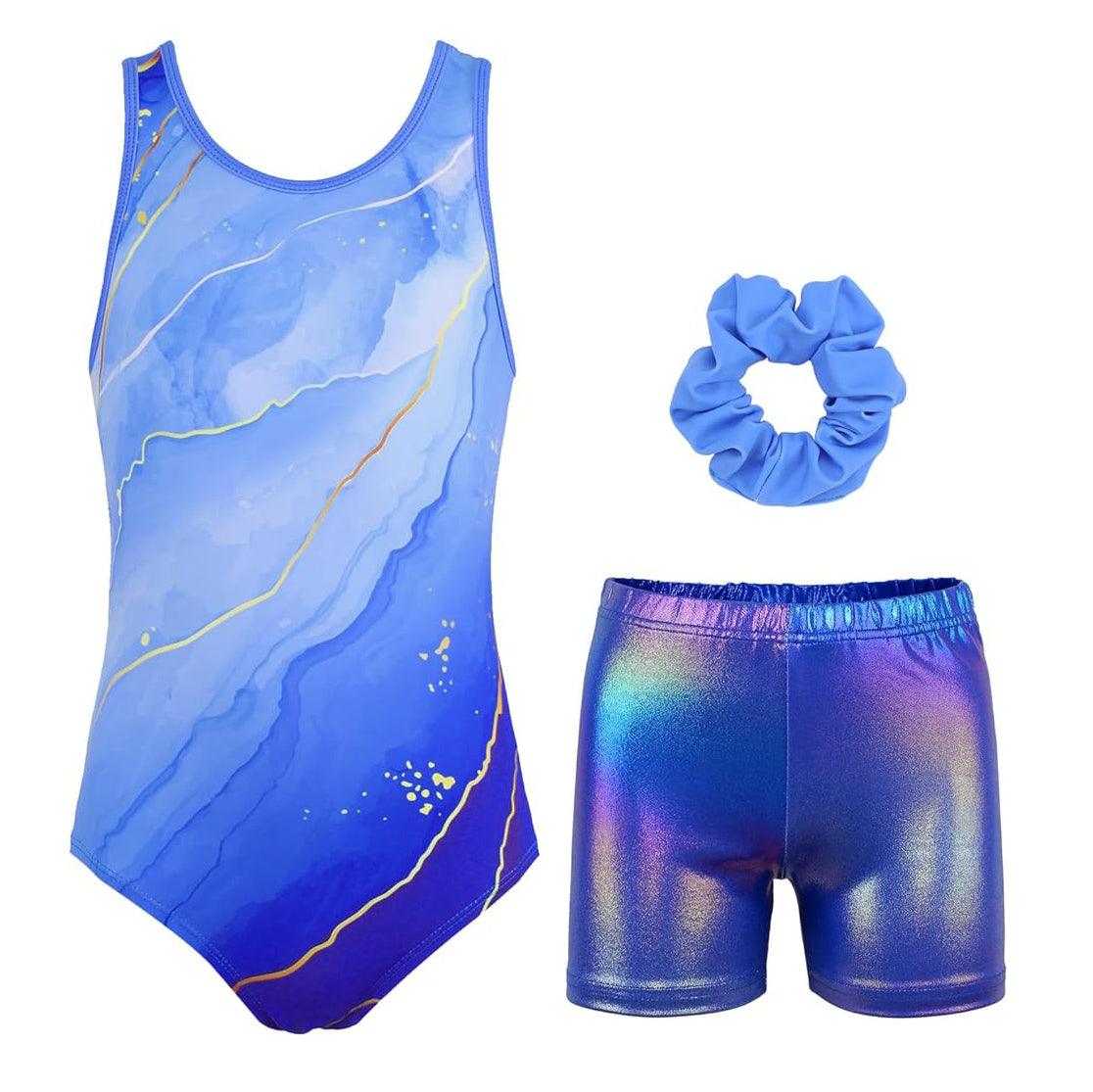 Gymnastics leotard hotsell and shorts bundle